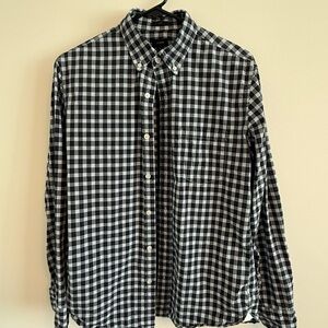J. Crew Black and White Casual Button Down Shirt - slim fit